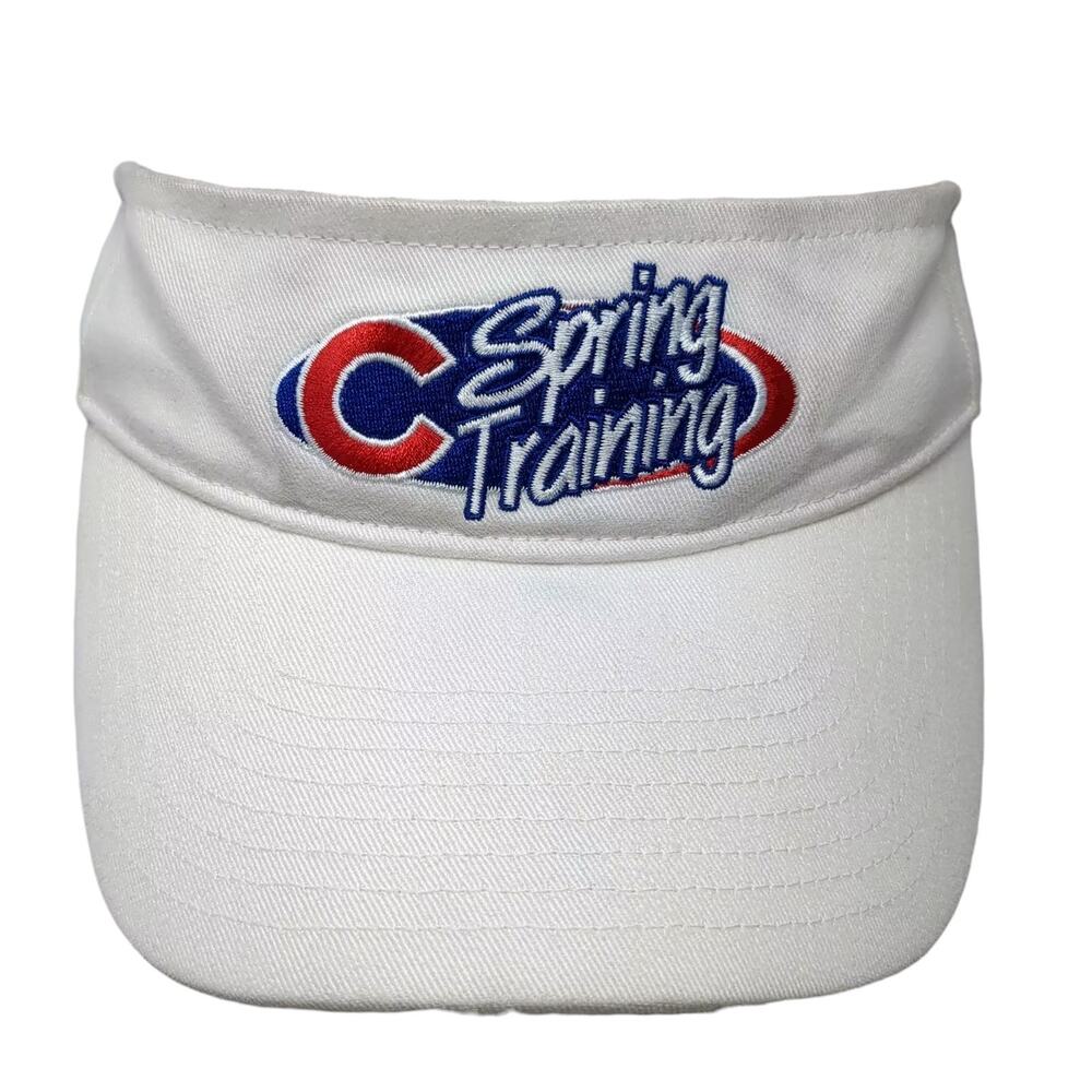 Chicago Cubs MLB 47 Twins White Visor One Size Spring Training Cactus Logo Hat